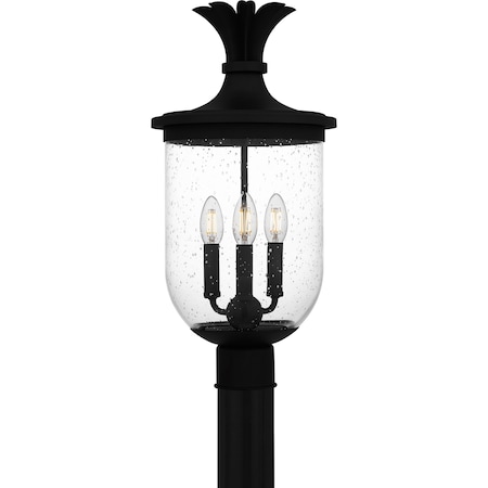Quoizel Havana Outdoor Post 3 Lights Earth Black HVN9010EK